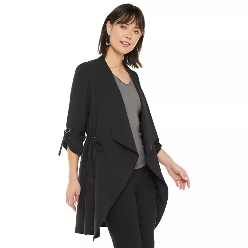Women's Apt 9 Draped Trench Jacket